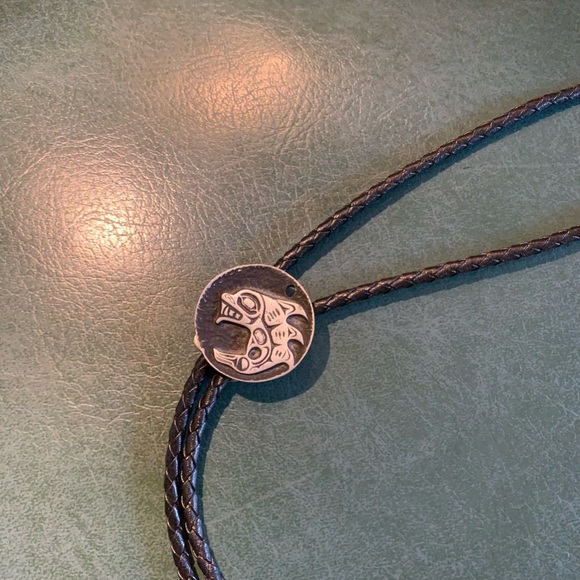 Vintage Bolo tie Native - Picture 3 of 9